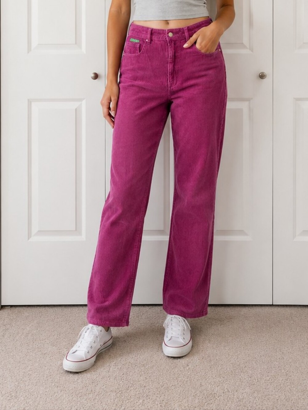 Empyre HR Wide Leg Corduroys - Fuschia - Size 10